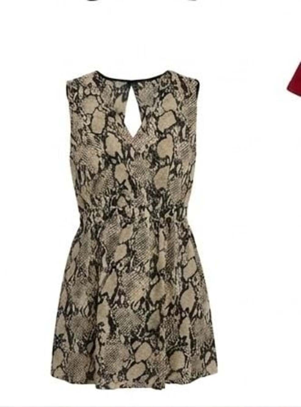 Fun & Flirt Sleeveless Snakeskin Print Keyhole Mini Dress special event date nig